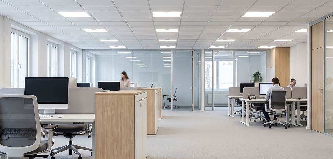 Thinq verlichting in een kantoorruimte